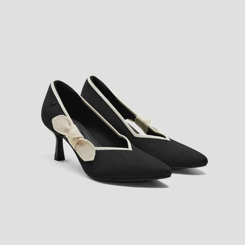 Pointed-Toe Bow Stilettos (Ashley)
