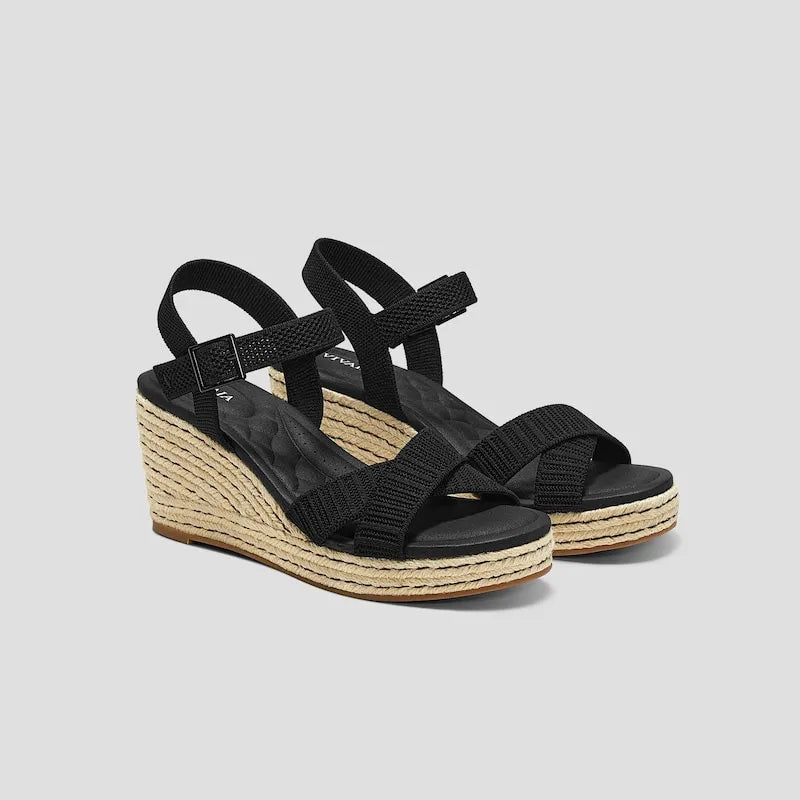 Round-toe Wedge Sandals (Sally Pro)