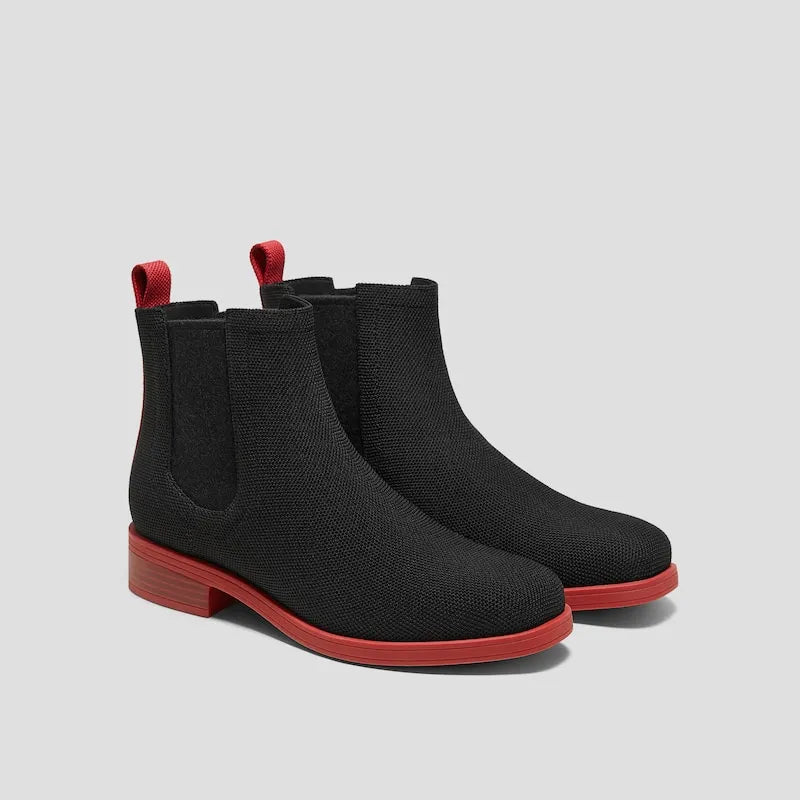 Square-Toe Ankle Chelsea Boots (Clara)